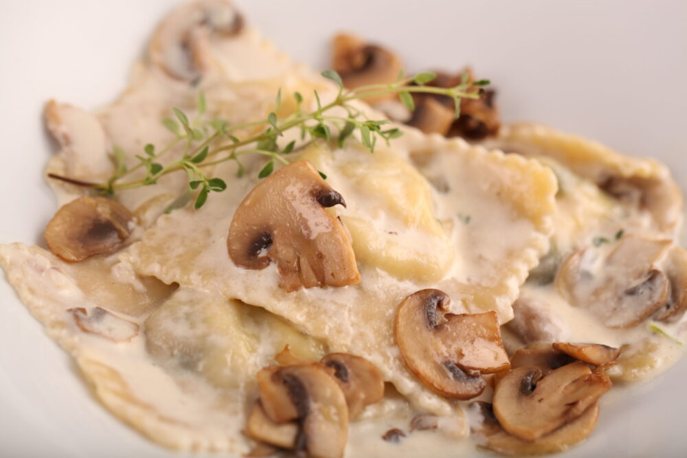 Spinach And Mushroom Ravioli