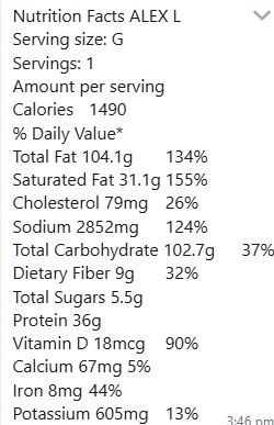 Nutrition Facts