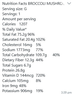 Nutrition Facts