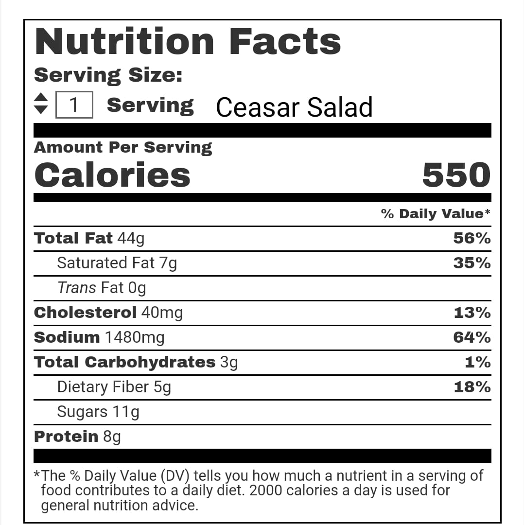 Nutrition Facts