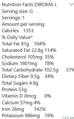 Nutrition Facts