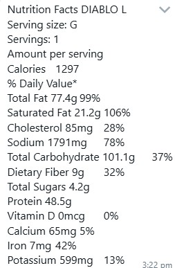 Nutrition Facts