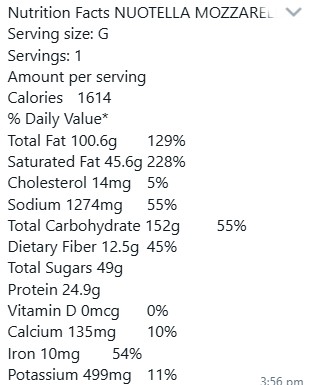 Nutrition Facts