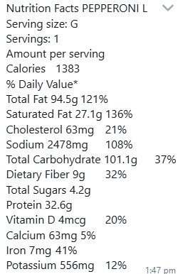 Nutrition Facts