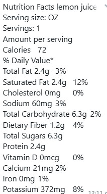 Nutrition Facts