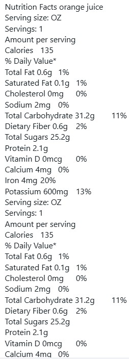 Nutrition Facts